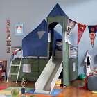 Princess Castle Twin Size Tent Loft Bed w Slide Set items in Shop 