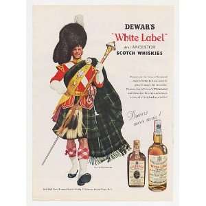  1959 Dewar Highlander Dewars White Label Scotch Print Ad 