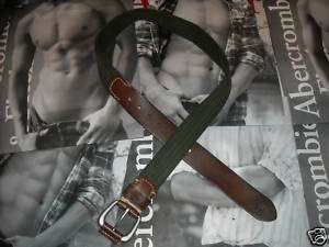ABERCROMBIE AND FITCH MEN LEATHER BELT 100% AUTHENTIC  
