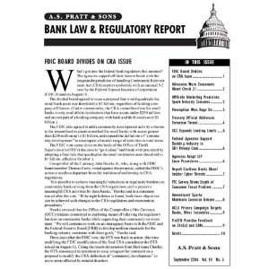 Bank Law & Regulatory Report  Magazines