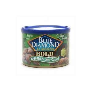  Blue Diamond Almonds Bold Wasabi & Soy Sauce 6 oz Canister 