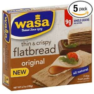 Wasa Flatbread Original, 6.7000 ounces (Pack of5)  Grocery 