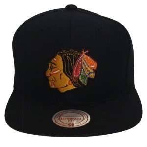   Logo Mitchell & Ness Retro Hat Cap Snapback All Black 