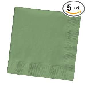 Creative Converting Paper Napkins, 3 Ply Beverage Size, Olive Green 