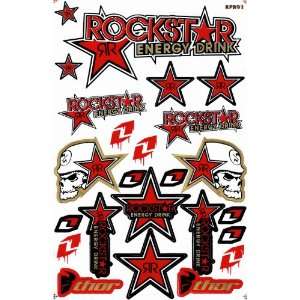  Rockstar Energy Drink Motocross Racing Decal Sticker Sheet 