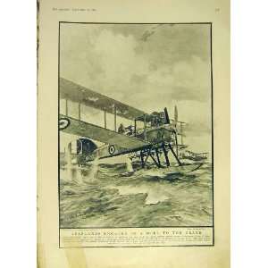    Seaplane Cable North Sea Aeroplane Raf War Ww1 1918