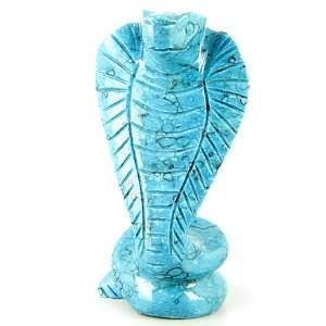  Good Luck Talisman Turquoise Cobra Gemstone Carving 