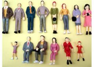 painted people 125 scale G gauge model trains figures 14 different 