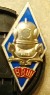 Russian diving academy diver helmet veteran badge 3 D  