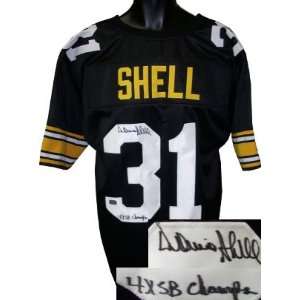  Donnie Shell signed Pittsburgh Steelers Black Prostyle 