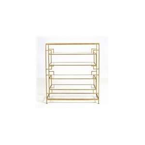  Doris Gold Leafed Etagere by Worlds Away DORIS G