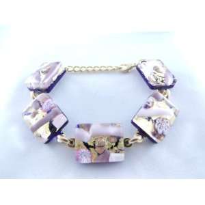  Pink Gold Murano Glass Venetian Bracelet Jewelry Jewelry