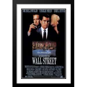  Wall Street Framed and Double Matted 32x45 Movie Poster 