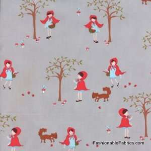 A Walk in the Woods Little Red on Grey by Aneela Hoey 