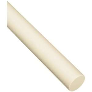 99% Alumina Ceramic Round Rod, Opaque White, 3/8 OD, 12 Length 