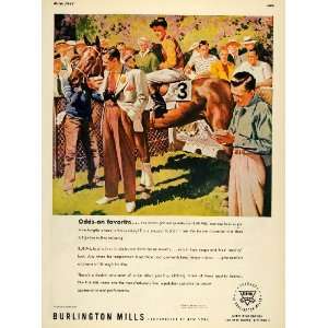   Mills Fabric Clothing Horse Jockey   Original Print Ad