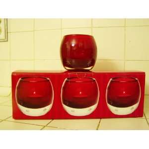  Holiday Votive Holders   Red