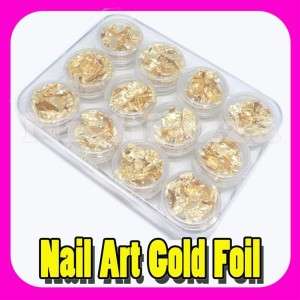 Soft Gold Leaf Foil Sheet for Acrylic UV Nail Decoration DIY Hobby 