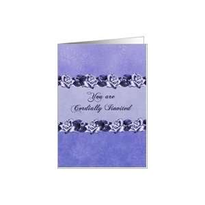  Invitation, Wedding, Roses in purple Card Health 