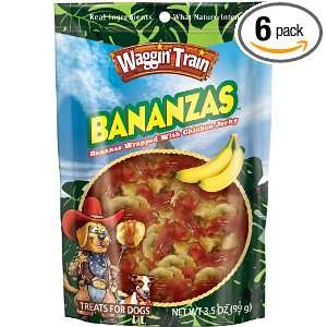 Waggin Train Bananzas Dog Treats, Banana and Chicken, 3.5 Ounce 