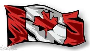 Canadian EH Flag Waving Sticker Decal Canada CDN HUGE  