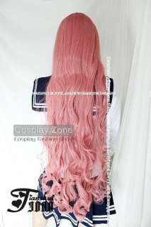 Vocaloid Megurine Luka Curly Wave Pink Cosplay Wig Party Hair 110cm 