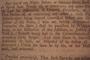   by Negro, Indian, Mulatto Slave Connecticut Colonial Acts+Laws  