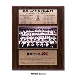  New York Mets Healy Plaque   1986 World Series Champs 