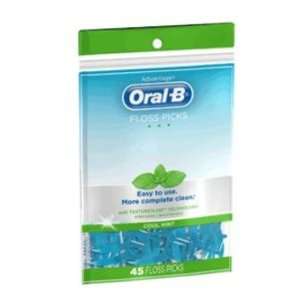 Oral b Advantage Floss Picks Cool Mint, Size 45