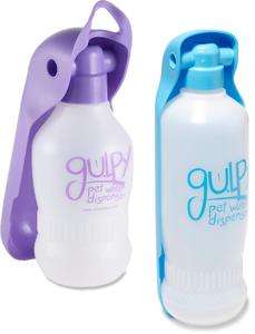 GULPY WATER DISPENSER   Assorted Sizes/Colors Dog Travel Hike Bike 