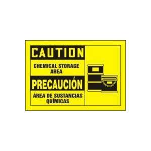CAUTION Labels CHEMICAL STORAGE AREA (W/GRAPHIC) (BILINGUAL) Adhesive 