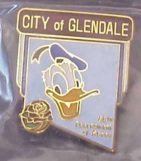Donald Duck Rose Parade Pin Disney 1984 Pins glendale  