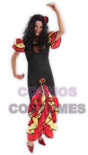 Medium SEXY Senorita Spanish Flamenco Dancer HALLOWEEN female costume 