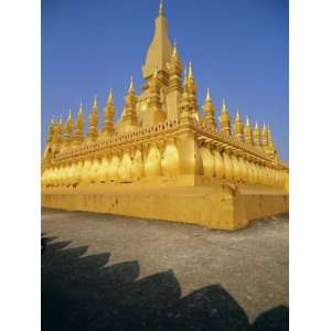  Pha Tat Luang (Pha That Luang), Vientiane, Laos, Indochina 