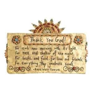  Thank You God Wall Plaque