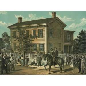 American History Poster   Abraham Lincolns return home after his 