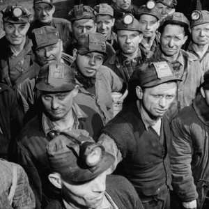  Miners Coming to Vote During Coal Miners Strike 