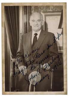 John Cherberg Governor Washington Huskies Head Coach 1953 1955 Signed 
