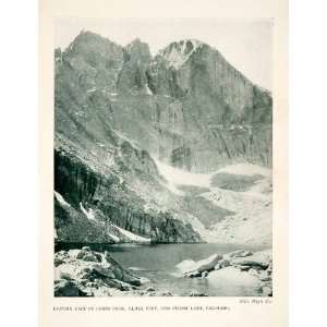 1922 Print Eastern Longs Peak Chasm Lake Colorado USA Famous Landscape 