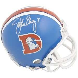  John Elway Signed Mini Helmet   with D Inscription 