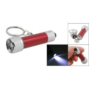  Amico Portable Red Chrome Mini 5 LED Flashlight Torch with 