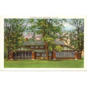   Vintage Postcard   Country Club   Kankakee Illinois 