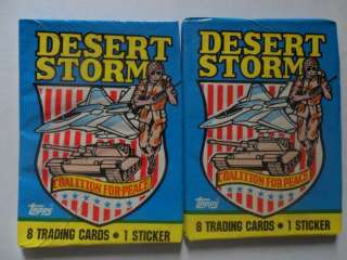 Unopened Packs Desert Storm Trading Cards Iraq War  