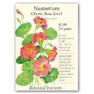  Nasturtium Cherry Rose Jewel Blend Seed Patio, Lawn 