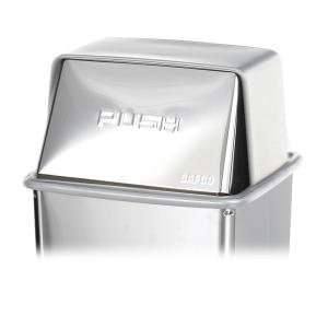  Safco Stainless Steel Push Top Lid for 21 Gallon Base 
