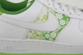 NIKE AIR FORCE 1 07 NEW Womens AF1 White Green Floral Shoes Size 7 