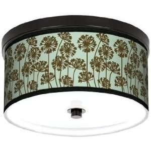 African Lily Ice 10 1/4 Wide CFL Bronze Ceiling Light