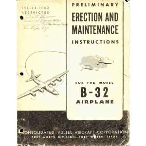  Consolidated B 32 Aircraft Maintenance Manual 