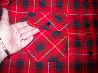 Lumberjack Plaid Flannel Quilted Shirt Jacket XL *Jesse James Low 