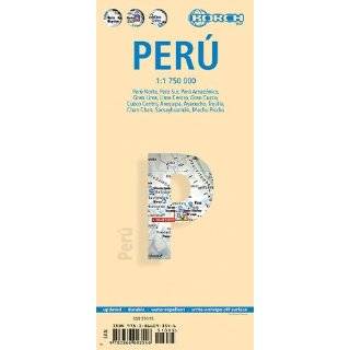 Laminated Peru Map by Borch (English, Spanish, French, Italian and 